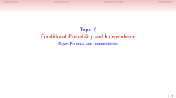 Topic 6 Conditional Probability and Independence