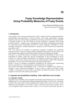 Fuzzy Knowledge Representation Using Probability Measures of