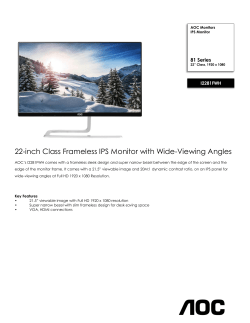 22-inch Class Frameless IPS Monitor with Wide-Viewing Angles