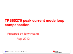 TPS65270 peak current mode loop compensation