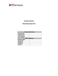 QUAL015 PROJ Reporting Strategy