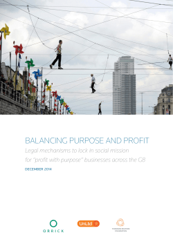 Balancing purpose and profit