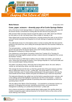 Cows, paper, scissors &ndash; diversity pays off at Curtin Springs Station