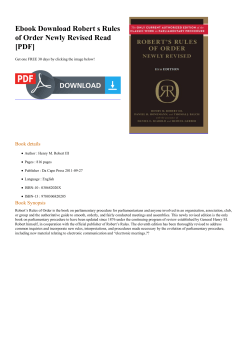 Ebook Robert s Rules of Order Newly