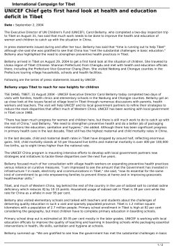 UNICEF Chief gets first hand look at health and education deficit in