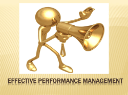 Effective Performance Managment