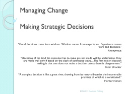 Managing Change Internal Causes of Change