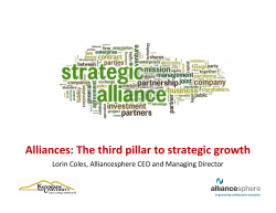 Alliances: The third pillar to strategic growth