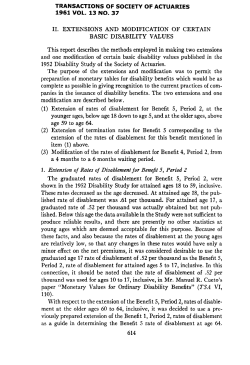 1. Extension of Rates of Disablement for Benefit 5, Period 2