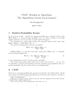 The Algorithmic Lovasz Local Lemma