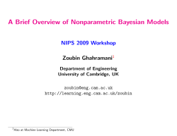 A Brief Overview of Nonparametric Bayesian Models