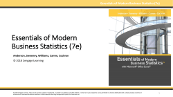 Essentials of Modern Business Statistics (7e