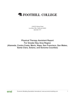 Physical Therapy Assistant Report For Greater Bay