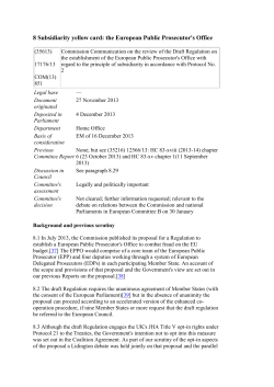 8 Subsidiarity yellow card: the European Public