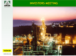 Aksa Investor Presentation Apr 09