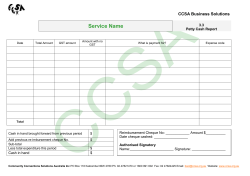 3.3 Petty cash report - Community Connections Solutions Australia