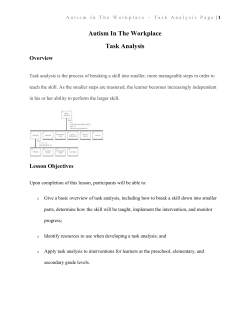 Task Analysis