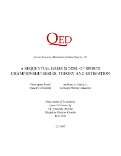 a sequential game model of sports championship series