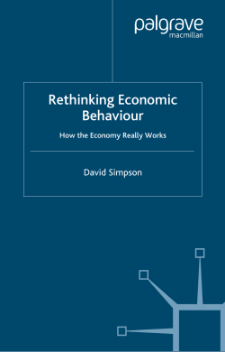 Rethinking Economic Behaviour