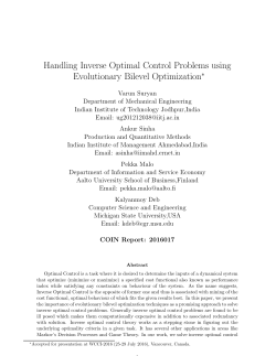 Handling Inverse Optimal Control Problems using Evolutionary