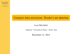 Compact data structures: Broder`s set sketches