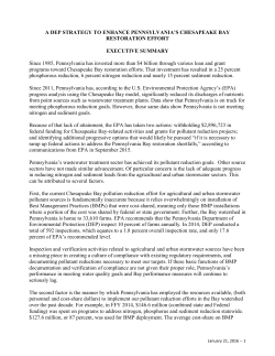 DEP Chesapeake Bay Restoration Strategy 012116