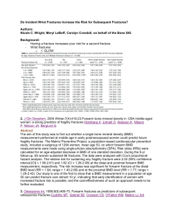 To investigate the risk of subsequent fractures following a wrist