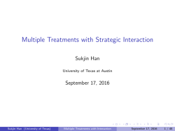 Multiple Treatments with Strategic Interaction