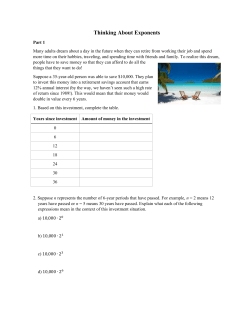 Thinking About Exponents