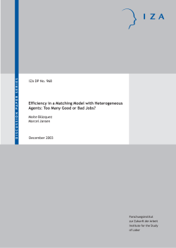 Efficiency in a Matching Model with Heterogeneous Agents