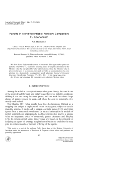 Payoffs in Nondifferentiable Perfectly Competitive TU Economies