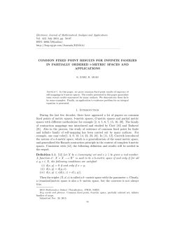 COMMON FIXED POINT RESULTS FOR INFINITE FAMILIES IN