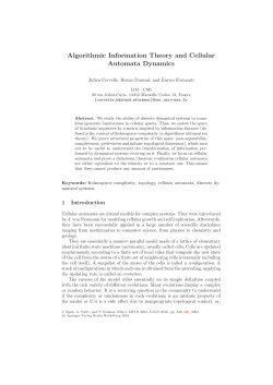 Algorithmic Information Theory and Cellular Automata Dynamics