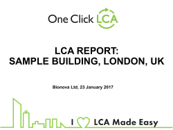 LCA sample report for clients &mdash; 23 Jan 2017