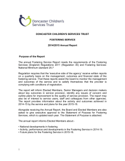 doncaster council fostering services