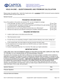 Hole In One Insurance