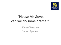 10: Dance and Drama in Schools