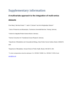 A multivariate approach to the integration of multi