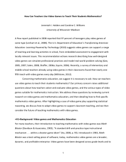 How Can Teachers Use Video Games to Teach Their