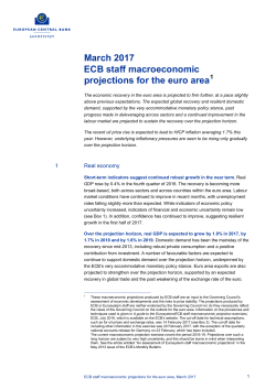 ECB staff macroeconomic projections for the euro area, March 2017