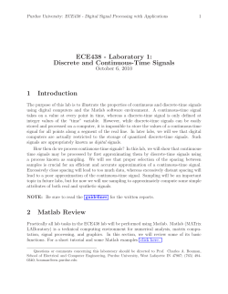 Lab 1: Discrete and Continuous-Time Signals