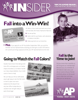 Fallinto a Win-Win! - AP Federal Credit Union