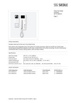 Video-Set Siedle Compact SET CV 850