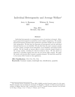Individual Heterogeneity and Average Welfare