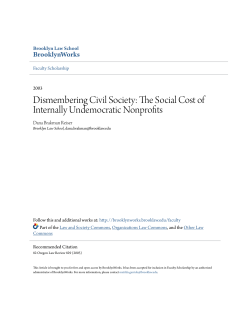 Dismembering Civil Society: The Social Cost of