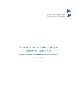 National Institution for Human Rights Strategy and Action Plan