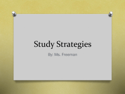 Study Strategies