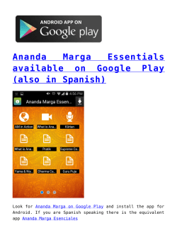 Ananda Marga Essentials available on Google Play (also in Spanish)