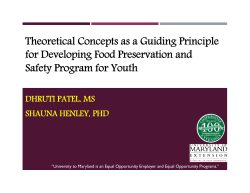 Theoretical Concepts as a Guiding Principle for