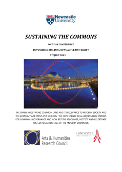sustaining the commons - Foundation for Common Land